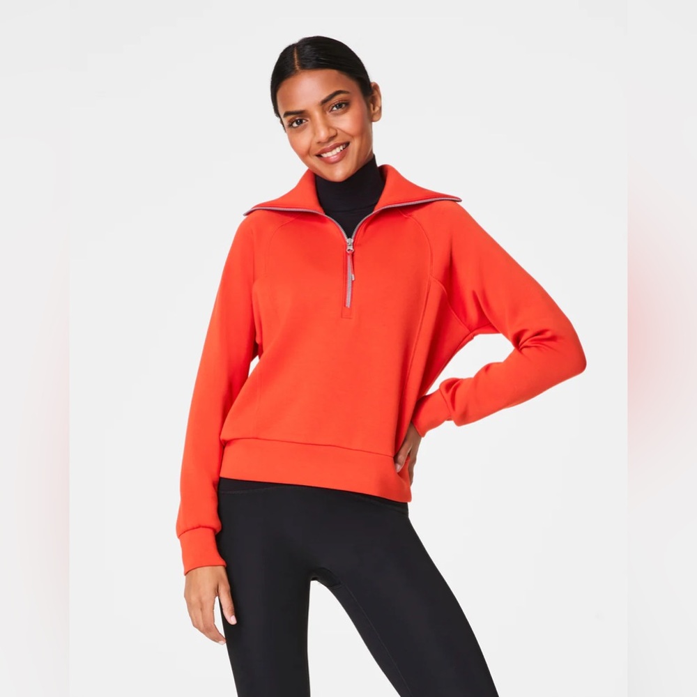 NWT Size 1X Spanx AirEssentials® Half Zip - Poppy